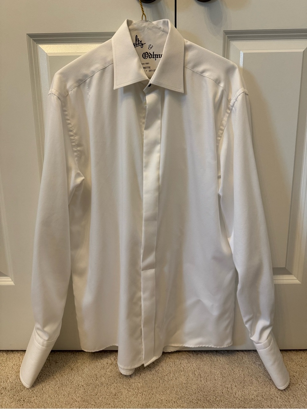 Eton White Hidden-Placket Tuxedo Shirt